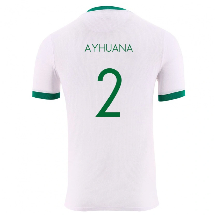 Danxen Women Bolivia Anderson Ayhuana #2 White Green Red Away Jersey 26-28 T-Shirt