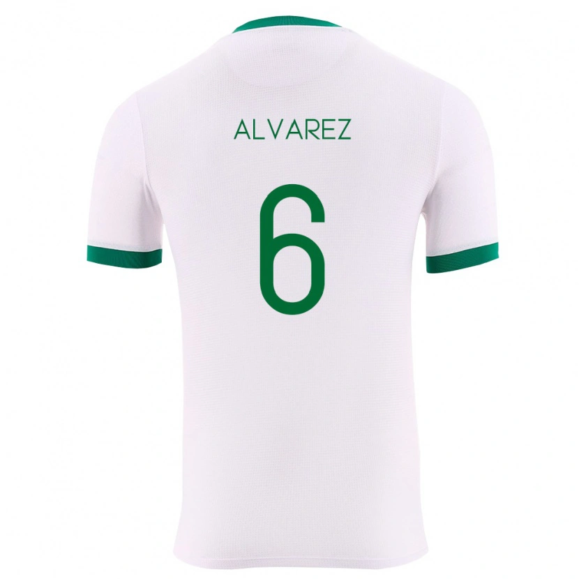 Danxen Women Bolivia Eduardo Álvarez #6 White Green Red Away Jersey 26-28 T-Shirt