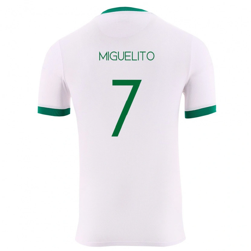 Danxen Women Bolivia Miguelito #7 White Green Red Away Jersey 26-28 T-Shirt