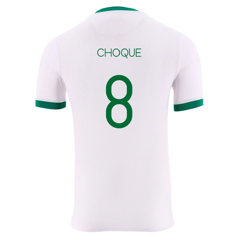 Danxen Women Bolivia Deybi Choque #8 White Green Red Away Jersey 26-28 T-Shirt