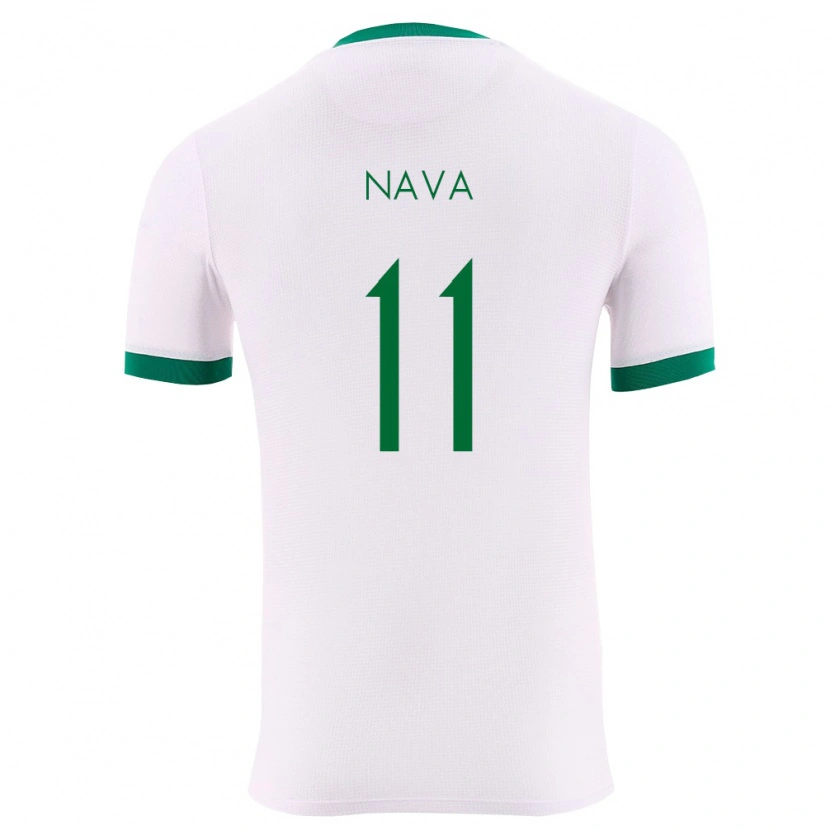 Danxen Women Bolivia Fernando Nava #11 White Green Red Away Jersey 26-28 T-Shirt