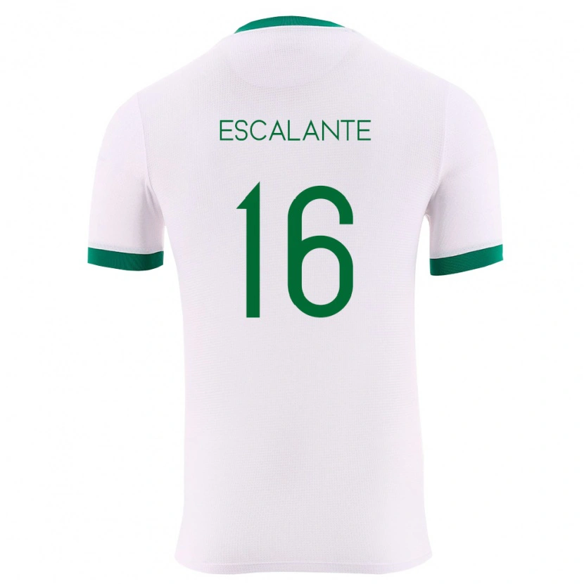 Danxen Women Bolivia Bladimir Escalante #16 White Green Red Away Jersey 26-28 T-Shirt