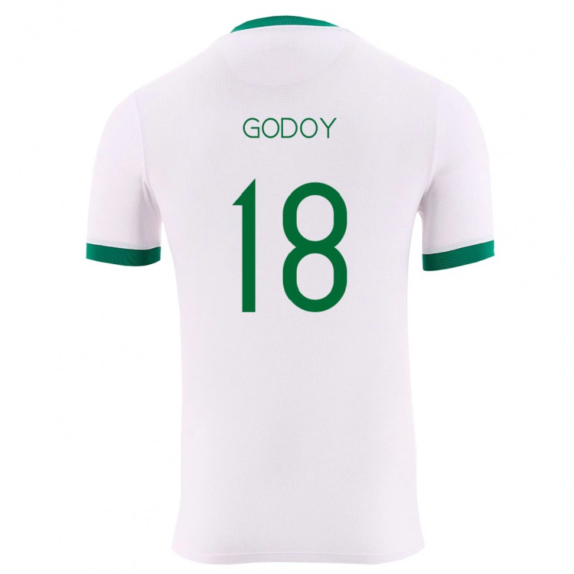 Danxen Women Bolivia Juan Godoy #18 White Green Red Away Jersey 26-28 T-Shirt