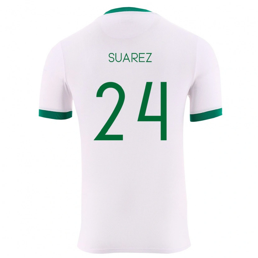 Danxen Women Bolivia Marcelo Suárez #24 White Green Red Away Jersey 26-28 T-Shirt
