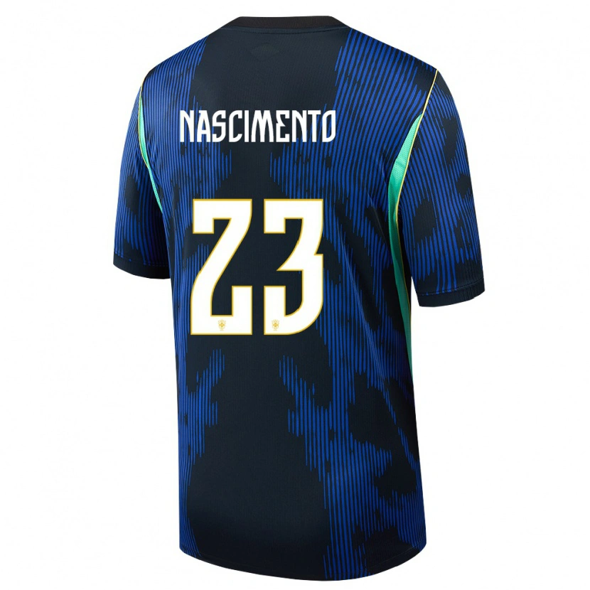 Danxen Women Brazil Matheus Nascimento #23 Blue Navy Yellow Away Jersey 26-28 T-Shirt