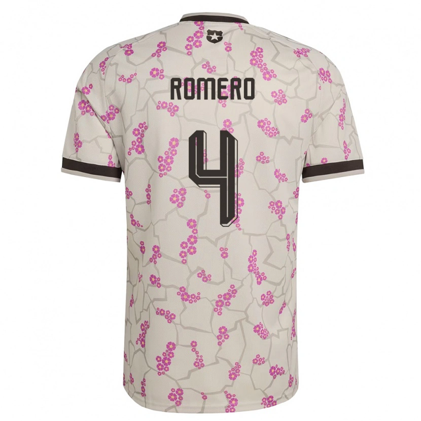 Danxen Women Chile Patricio Romero #4 White Purple Away Jersey 26-28 T-Shirt