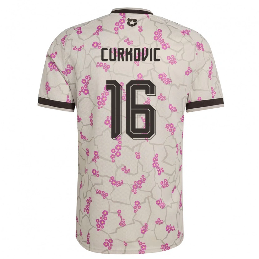 Danxen Women Chile Andro Curkovic #16 White Purple Away Jersey 26-28 T-Shirt