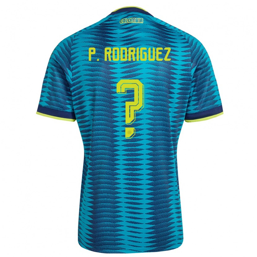 Danxen Women Colombia Pedro Rodríguez #0 Blue Navy Yellow Away Jersey 26-28 T-Shirt