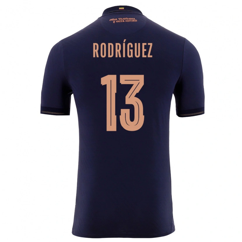 Danxen Women Ecuador Emerson Rodríguez #13 Navy Gold Away Jersey 26-28 T-Shirt
