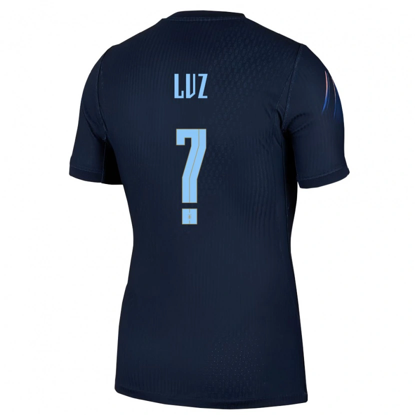 Danxen Women Uruguay Anderson Luz #0 Black Blue Away Jersey 26-28 T-Shirt