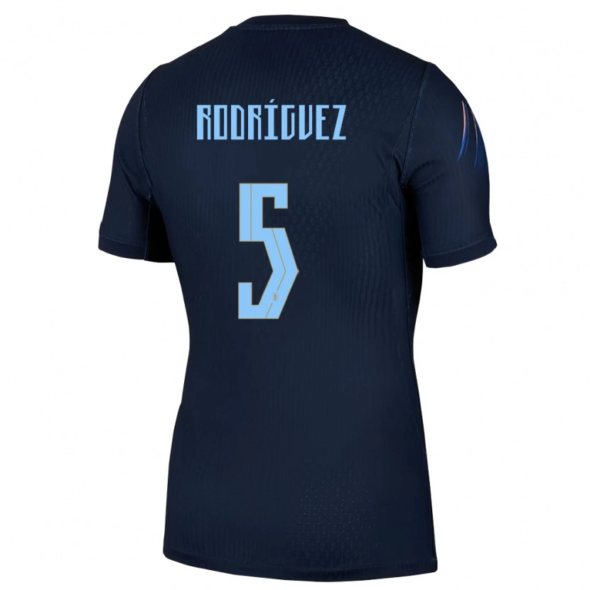 Danxen Women Uruguay Juan Rodríguez #5 Black Blue Away Jersey 26-28 T-Shirt