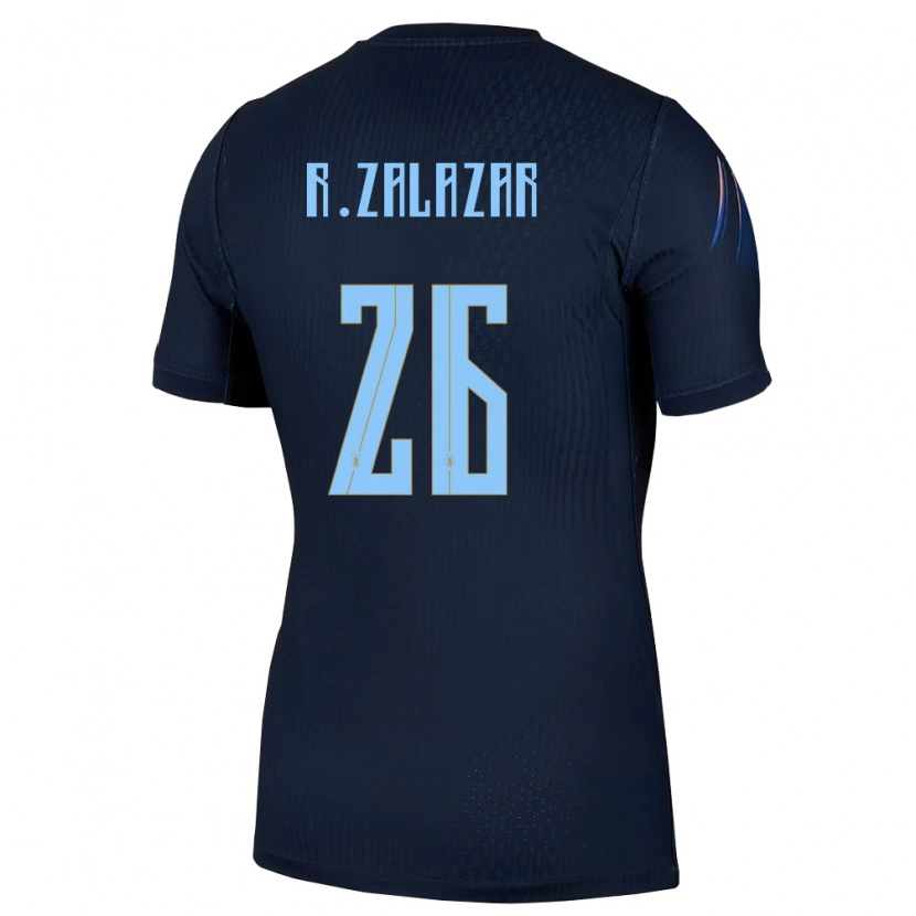 Danxen Women Uruguay Rodrigo Zalazar #26 Black Blue Away Jersey 26-28 T-Shirt
