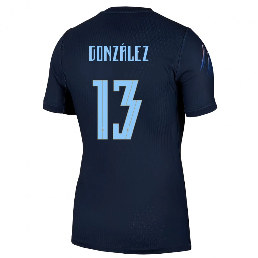 Danxen Women Uruguay Facundo González #13 Black Blue Away Jersey 26-28 T-Shirt