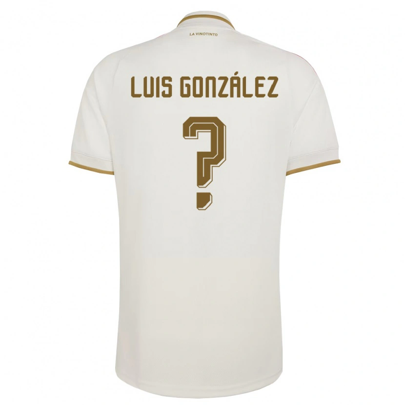 Danxen Women Venezuela Luis González #0 Off-White Yellow Away Jersey 26-28 T-Shirt