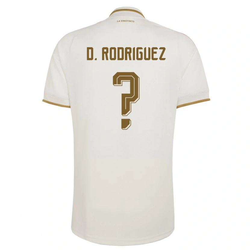 Danxen Women Venezuela David Rodriguez Blanco #0 Off-White Yellow Away Jersey 26-28 T-Shirt