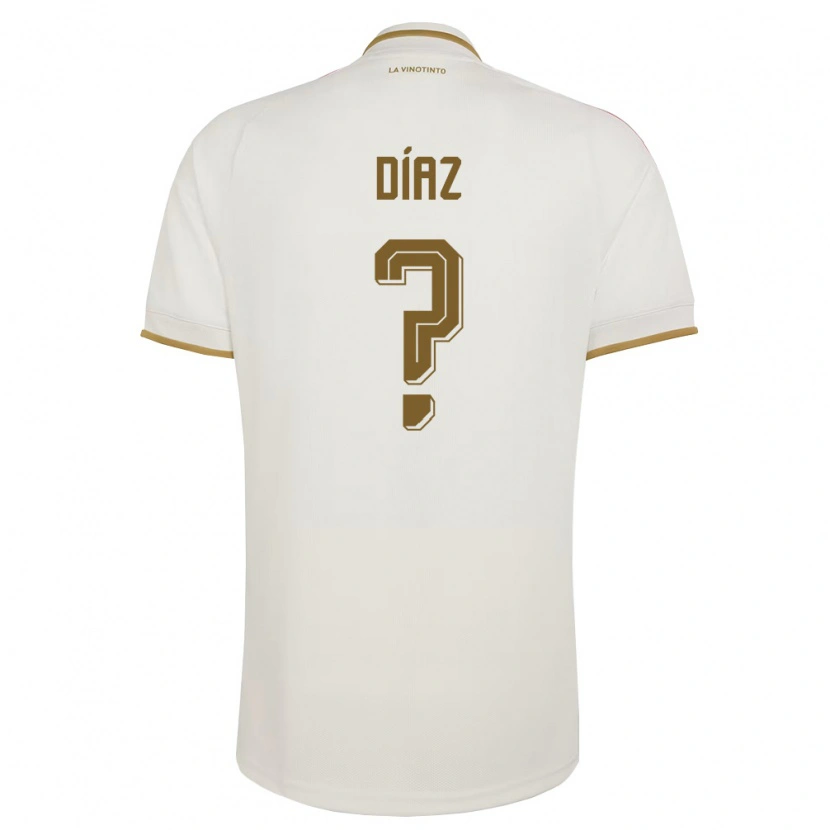 Danxen Women Venezuela Henrry Díaz #0 Off-White Yellow Away Jersey 26-28 T-Shirt