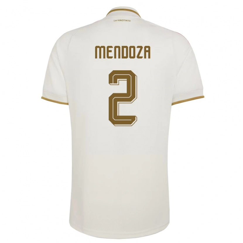 Danxen Women Venezuela Rafanny Mendoza #2 Off-White Yellow Away Jersey 26-28 T-Shirt