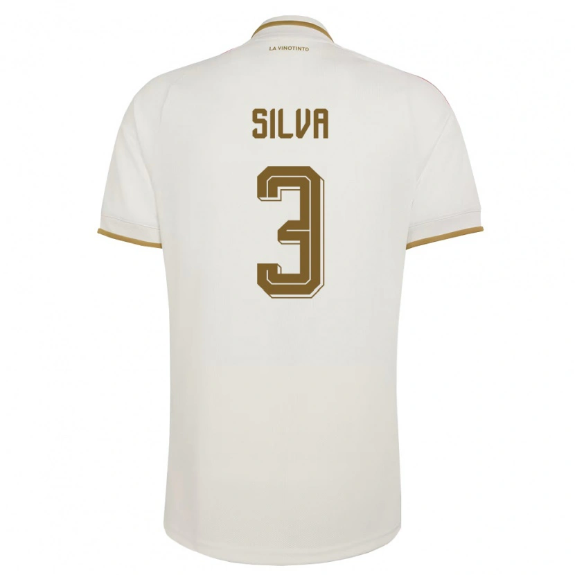 Danxen Women Venezuela Santiago Silva #3 Off-White Yellow Away Jersey 26-28 T-Shirt