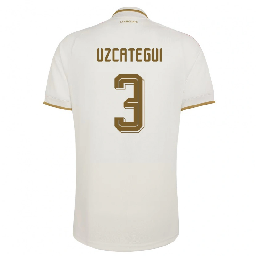 Danxen Women Venezuela Rafael Uzcátegui #3 Off-White Yellow Away Jersey 26-28 T-Shirt
