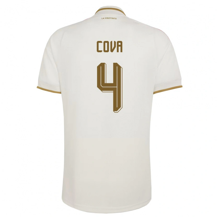 Danxen Women Venezuela Adrián Cova #4 Off-White Yellow Away Jersey 26-28 T-Shirt