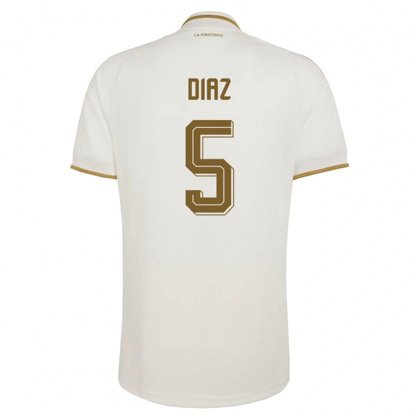 Danxen Women Venezuela Anthwan Diaz #5 Off-White Yellow Away Jersey 26-28 T-Shirt