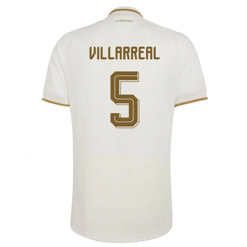 Danxen Women Venezuela Marco Villarreal #5 Off-White Yellow Away Jersey 26-28 T-Shirt