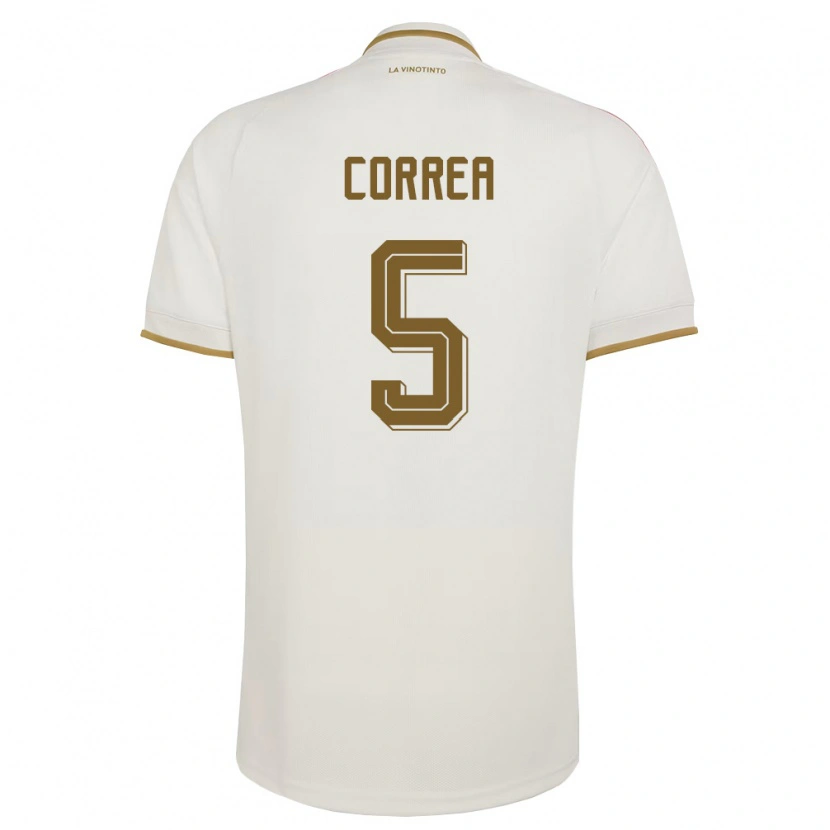 Danxen Women Venezuela José Correa #5 Off-White Yellow Away Jersey 26-28 T-Shirt
