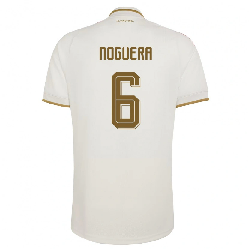Danxen Women Venezuela Carlos Noguera #6 Off-White Yellow Away Jersey 26-28 T-Shirt