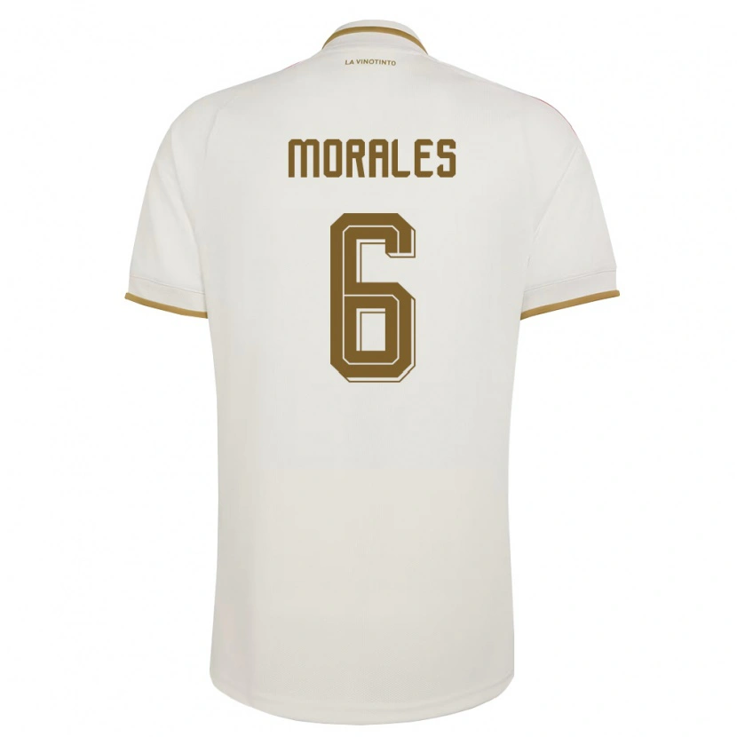 Danxen Women Venezuela Sebastian Morales #6 Off-White Yellow Away Jersey 26-28 T-Shirt