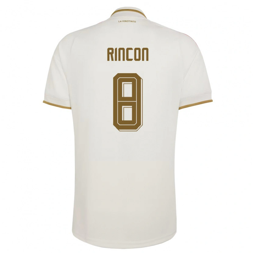 Danxen Women Venezuela Tomás Rincón #8 Off-White Yellow Away Jersey 26-28 T-Shirt