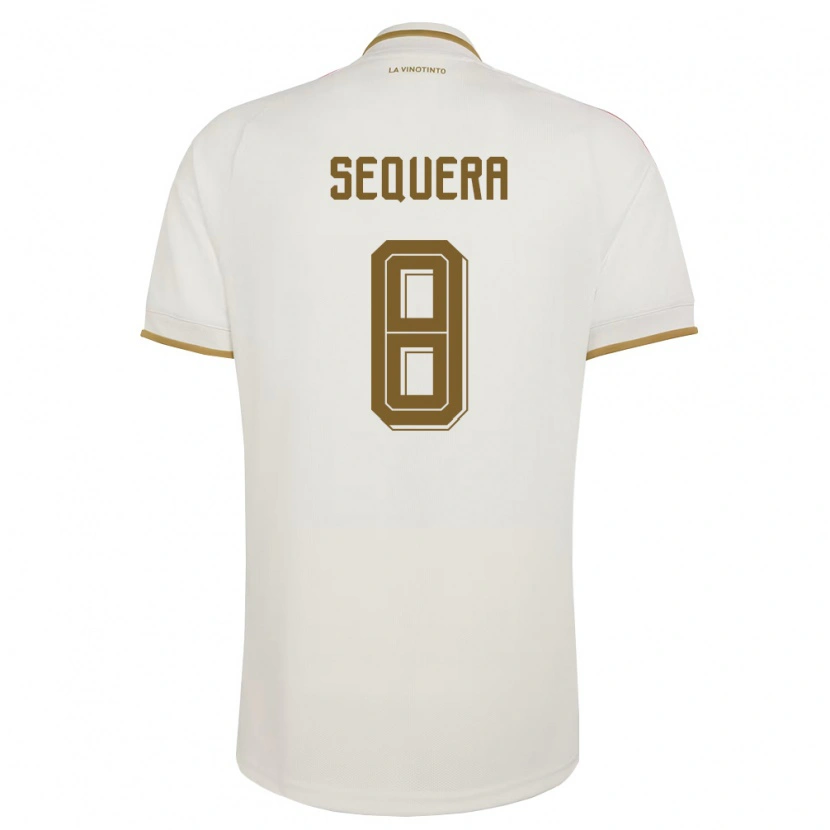 Danxen Women Venezuela Giovanny Sequera #8 Off-White Yellow Away Jersey 26-28 T-Shirt