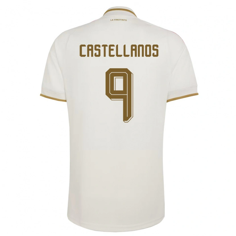 Danxen Women Venezuela Deyna Castellanos #9 Off-White Yellow Away Jersey 26-28 T-Shirt