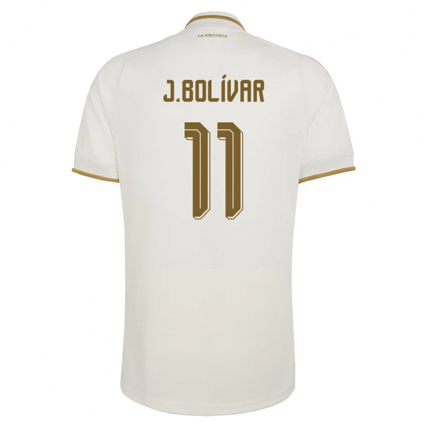 Danxen Women Venezuela Jovanny Bolívar #11 Off-White Yellow Away Jersey 26-28 T-Shirt