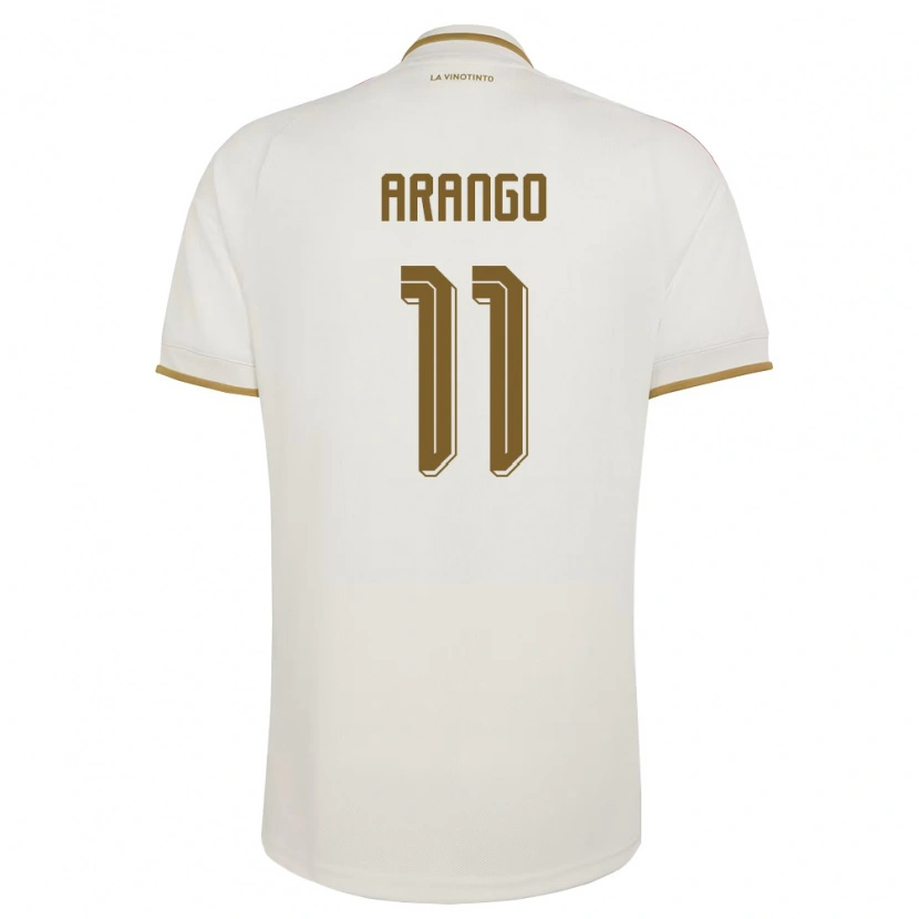 Danxen Women Venezuela Juan Arango #11 Off-White Yellow Away Jersey 26-28 T-Shirt