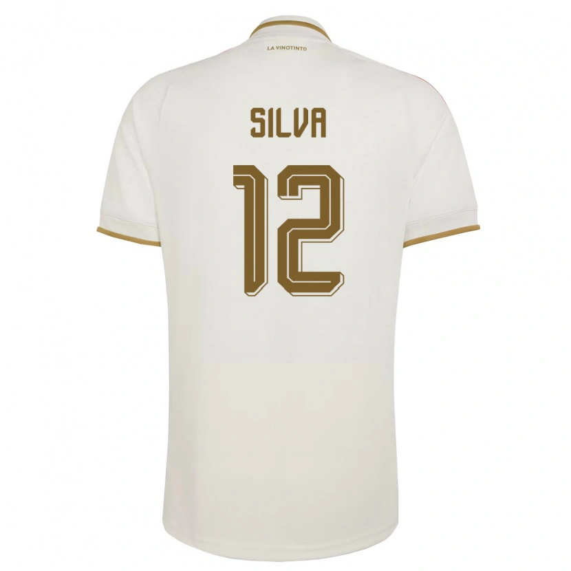 Danxen Women Venezuela Miguel Silva #12 Off-White Yellow Away Jersey 26-28 T-Shirt