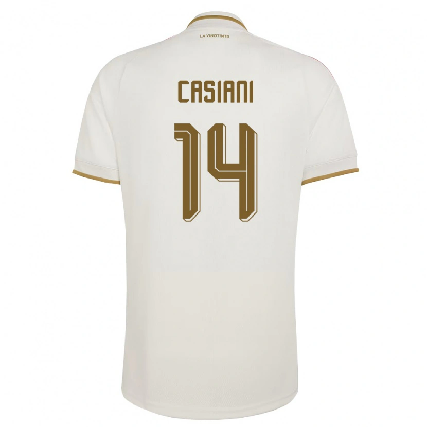 Danxen Women Venezuela Luis Casiani #14 Off-White Yellow Away Jersey 26-28 T-Shirt