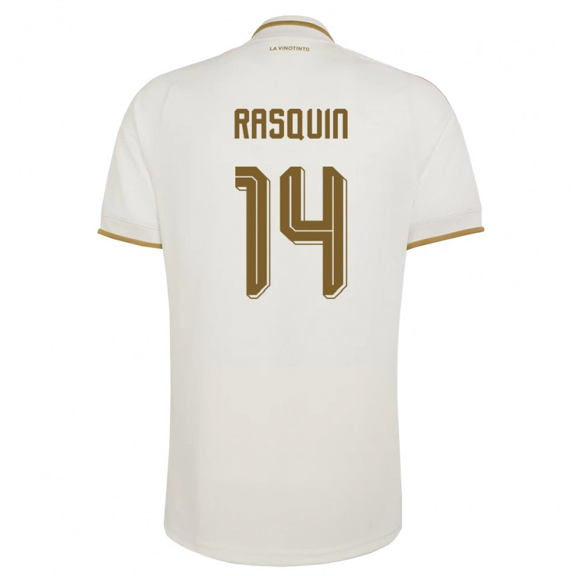 Danxen Women Venezuela Andrew Rasquin #14 Off-White Yellow Away Jersey 26-28 T-Shirt