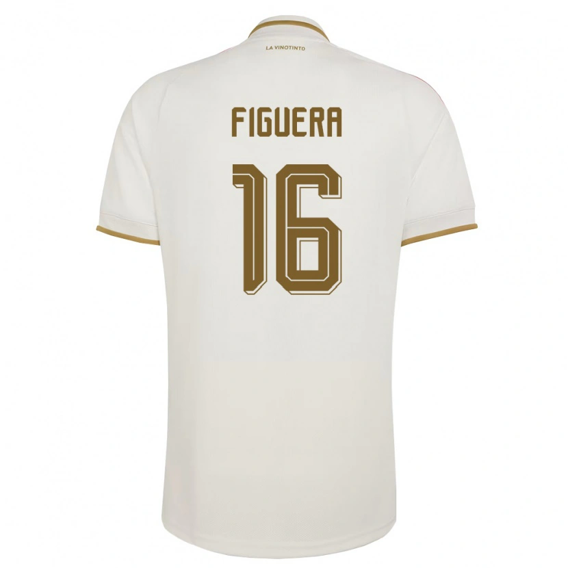 Danxen Women Venezuela Carlos Figuera #16 Off-White Yellow Away Jersey 26-28 T-Shirt