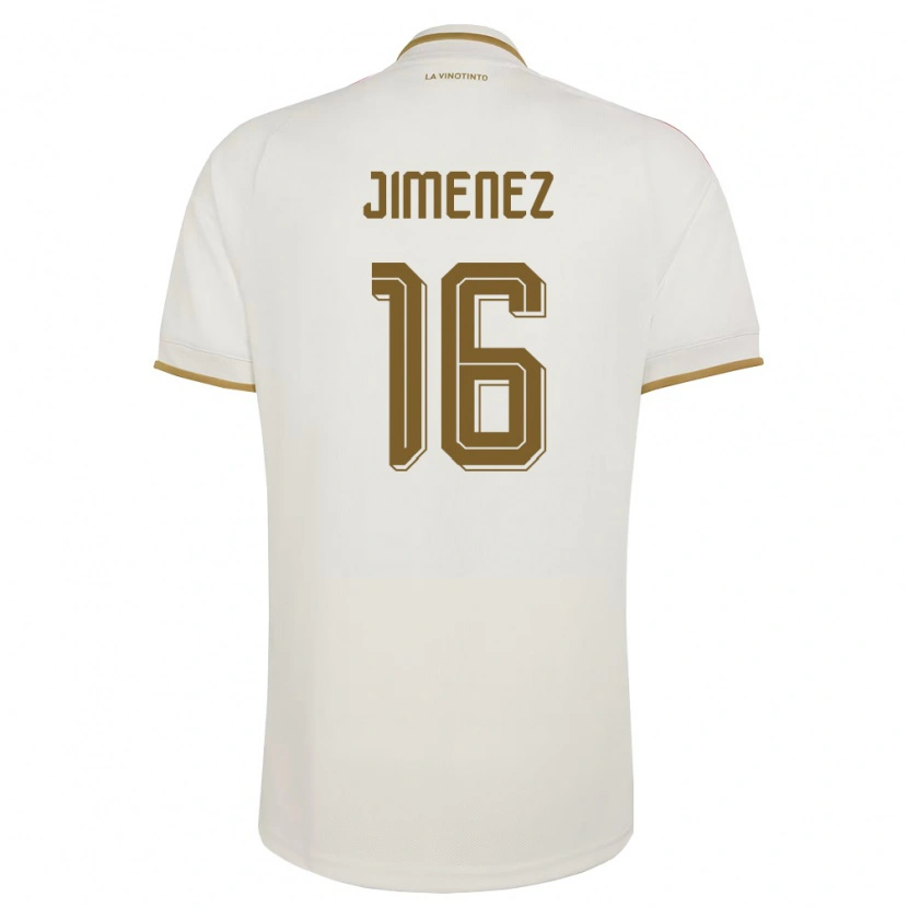 Danxen Women Venezuela Néstor Jiménez #16 Off-White Yellow Away Jersey 26-28 T-Shirt