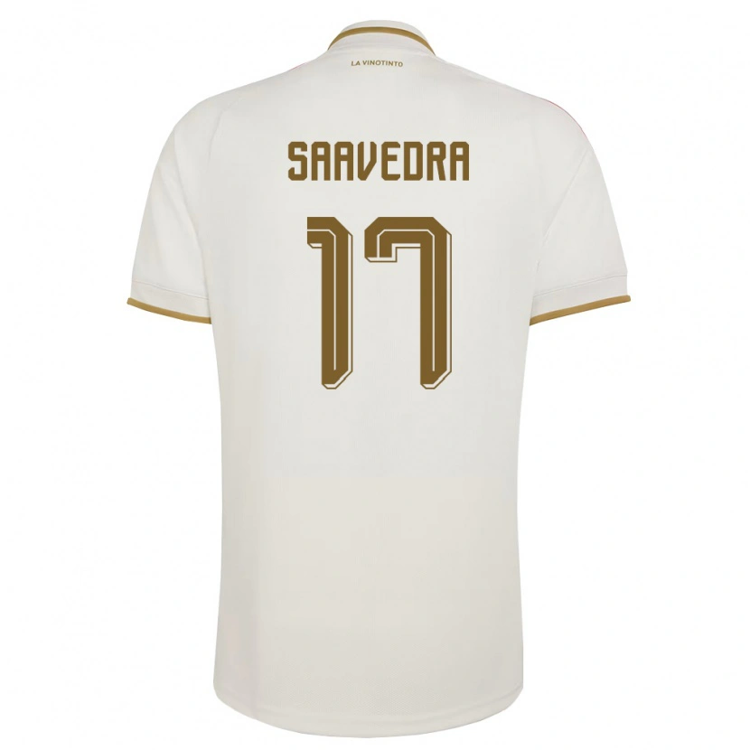 Danxen Women Venezuela Andy Saavedra #17 Off-White Yellow Away Jersey 26-28 T-Shirt