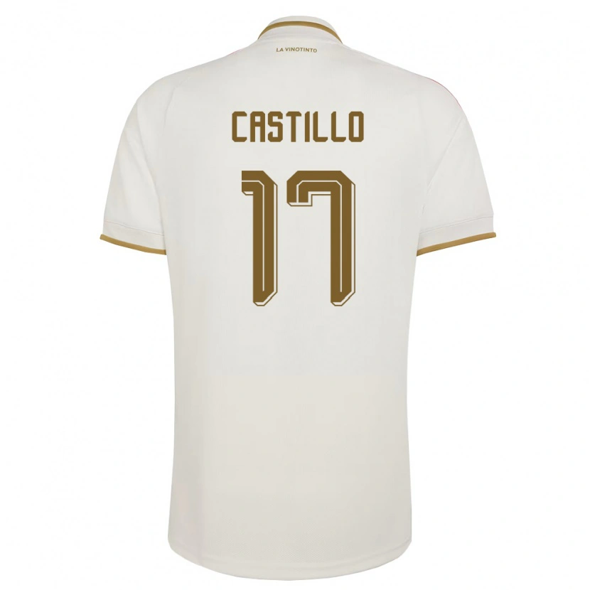 Danxen Women Venezuela Edson Castillo #17 Off-White Yellow Away Jersey 26-28 T-Shirt