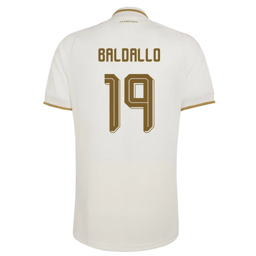 Danxen Women Venezuela Micheel Baldallo #19 Off-White Yellow Away Jersey 26-28 T-Shirt
