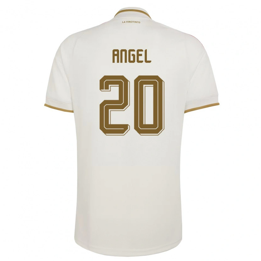 Danxen Women Venezuela Wilker Ángel #20 Off-White Yellow Away Jersey 26-28 T-Shirt
