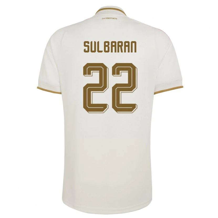 Danxen Women Venezuela Manuel Sulbarán #22 Off-White Yellow Away Jersey 26-28 T-Shirt