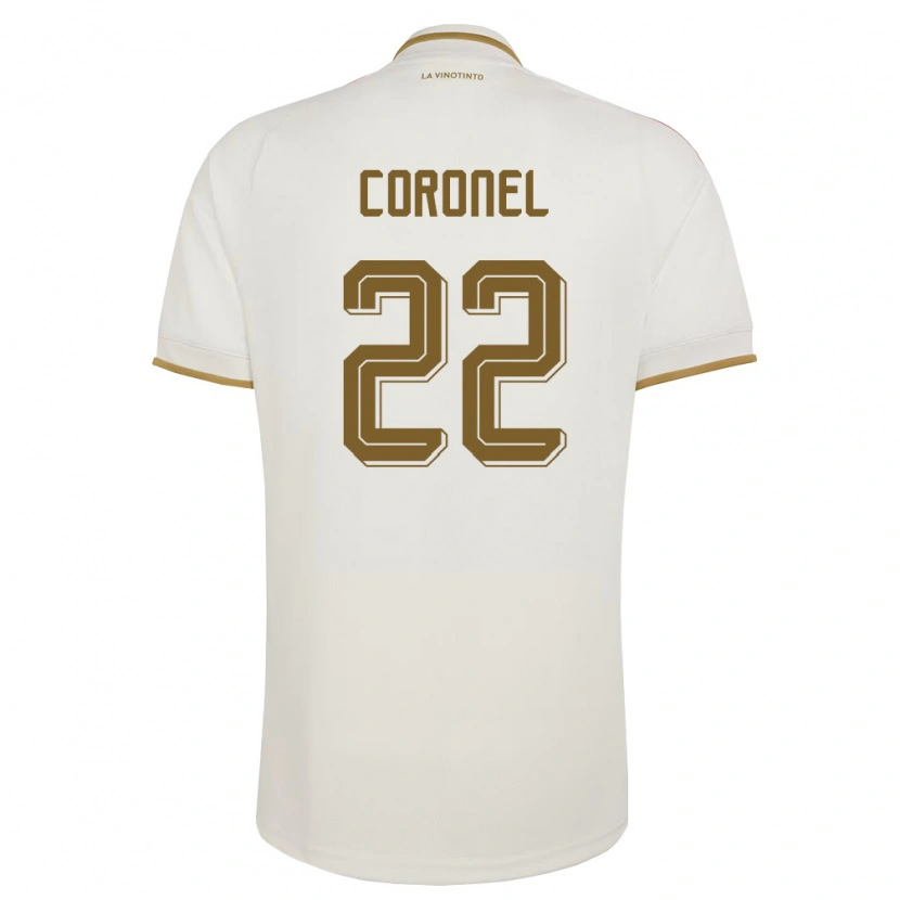 Danxen Women Venezuela Nohelis Coronel #22 Off-White Yellow Away Jersey 26-28 T-Shirt