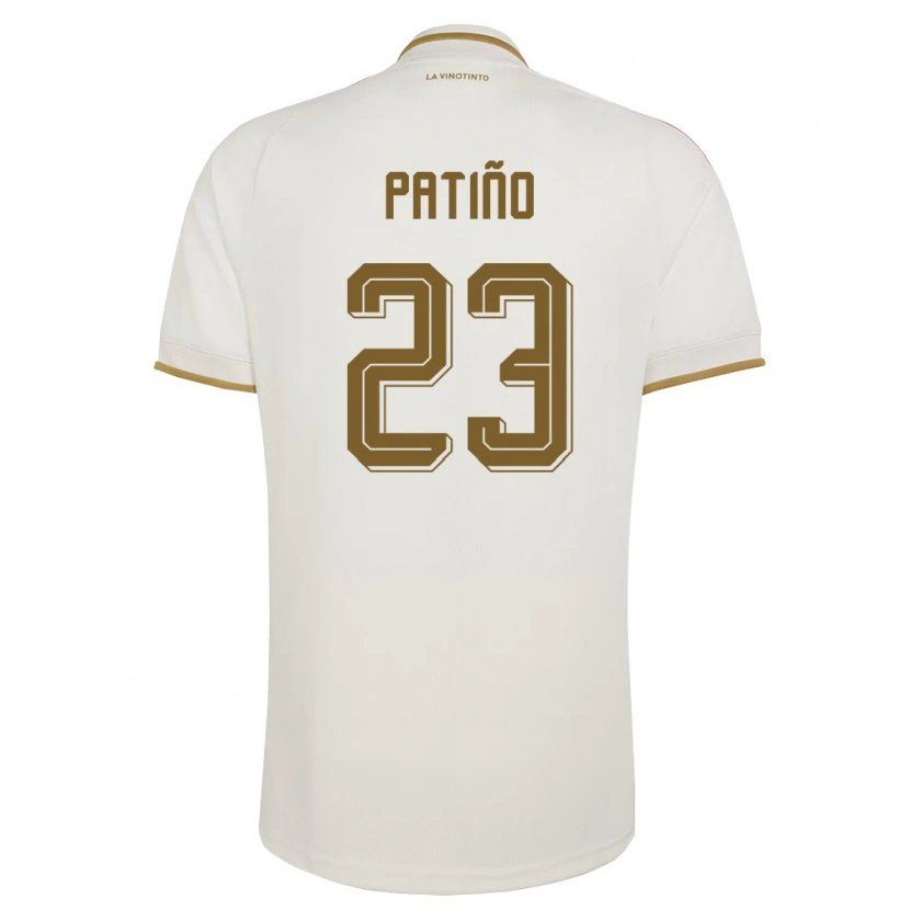 Danxen Women Venezuela Julio Patiño #23 Off-White Yellow Away Jersey 26-28 T-Shirt