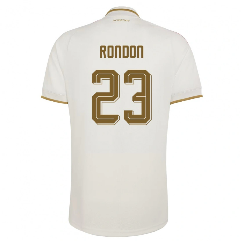 Danxen Women Venezuela Salomón Rondón #23 Off-White Yellow Away Jersey 26-28 T-Shirt