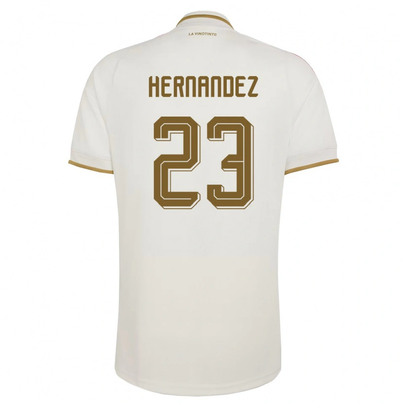 Danxen Women Venezuela Luifer Hernández #23 Off-White Yellow Away Jersey 26-28 T-Shirt