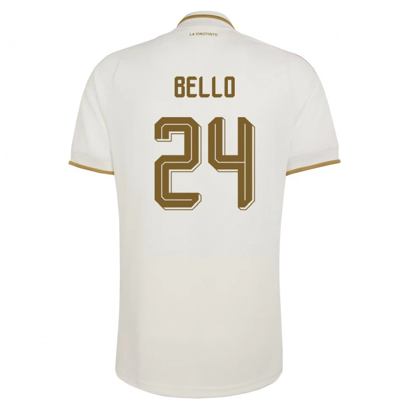 Danxen Women Venezuela Eugenio Bello #24 Off-White Yellow Away Jersey 26-28 T-Shirt