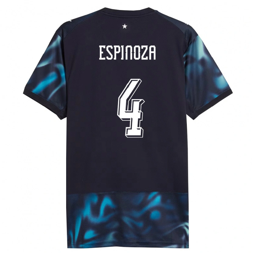 Danxen Women Paraguay Matías Espinoza #4 Navy Sky Blue Away Jersey 26-28 T-Shirt